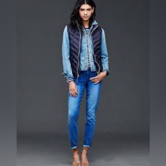 GAP Navy Blue Primaloft Puffer Elastic Vest size Small - Picture 3 of 12